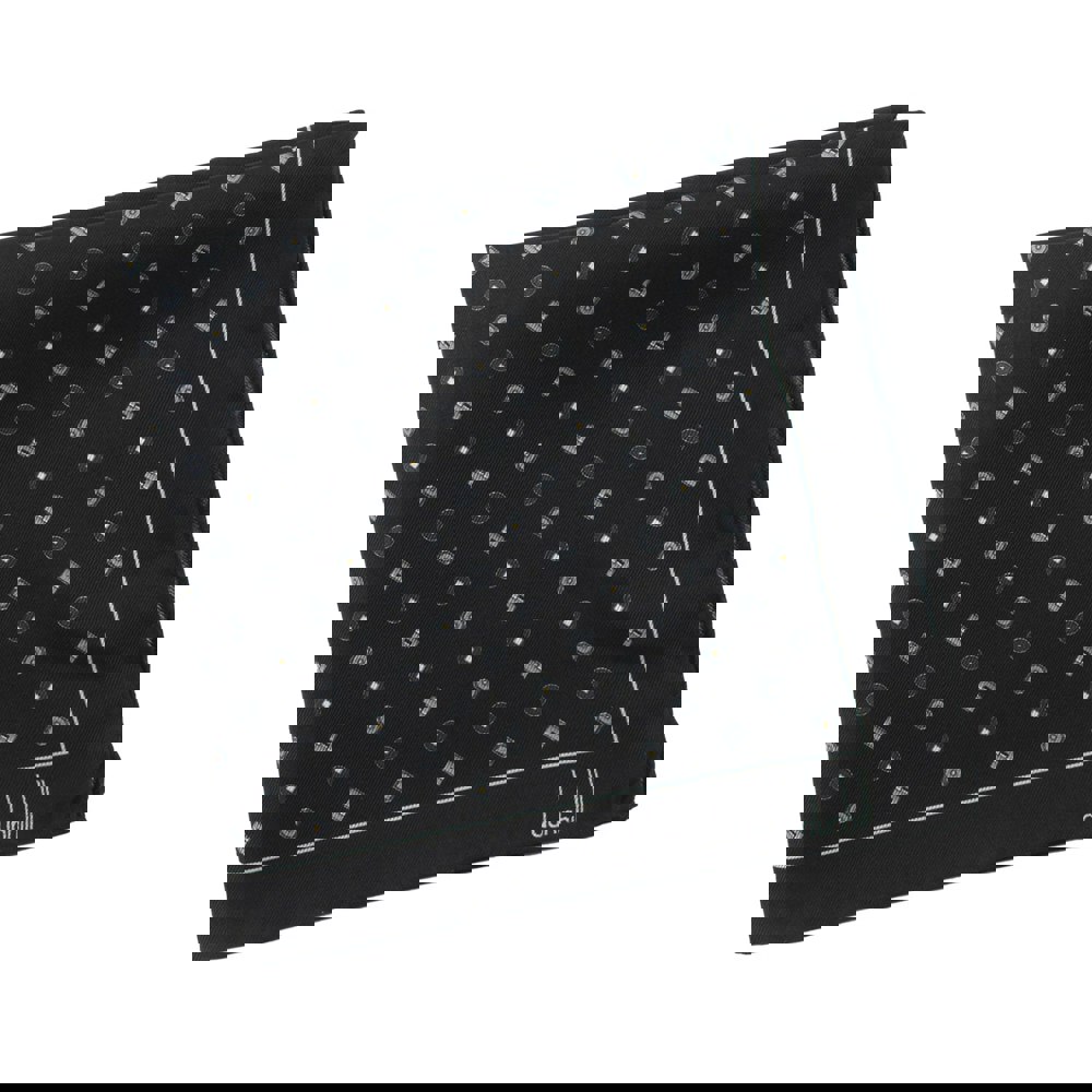 Dunhill mulberry silk pocket square Luxurious silk with an archive cufflink pattern