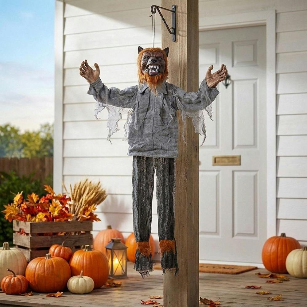 Garden Greatness Hanging Light Up Animated Haunted Werewolf
