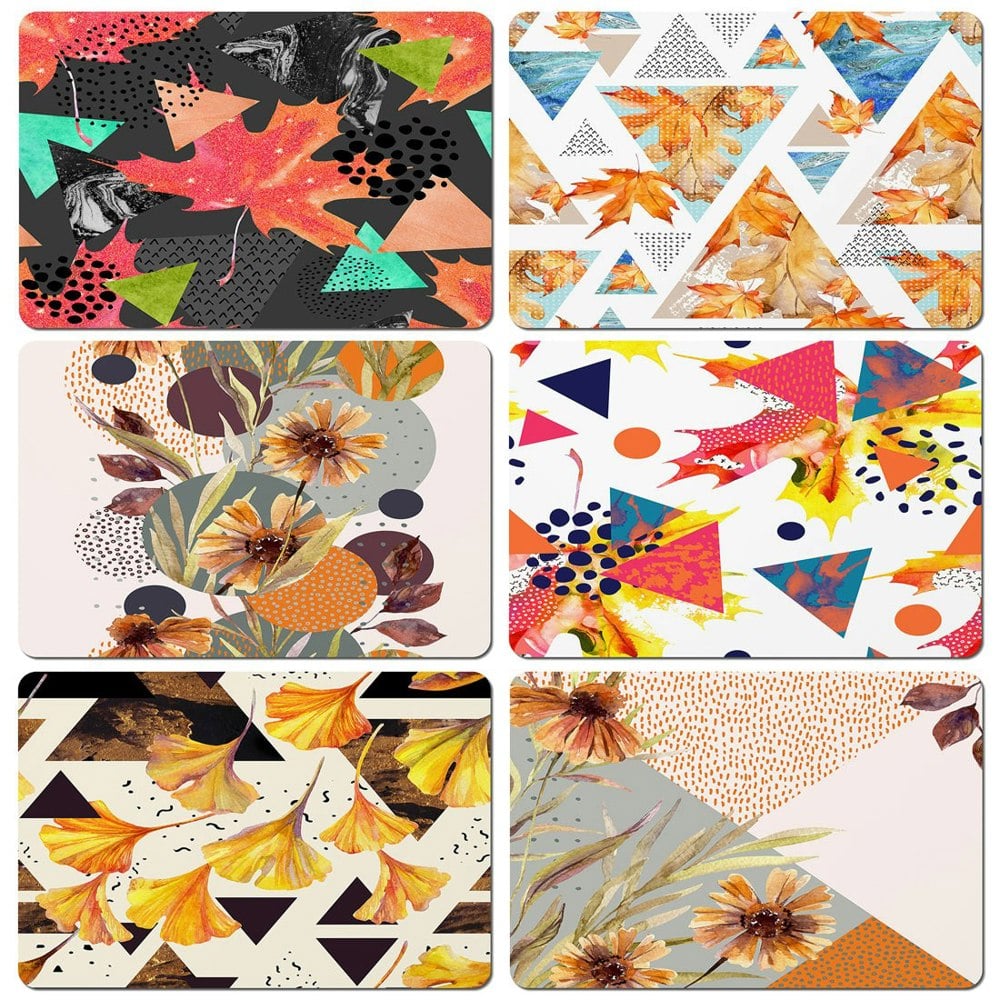 Benjamin Tate Design Autumn Flowers & Geometrics Collection (Placemat)