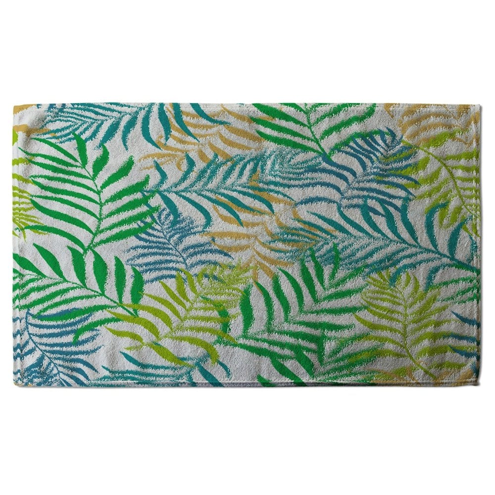 Benjamin Tate Design Green Tropical Palm Leaves (Bath Towel)