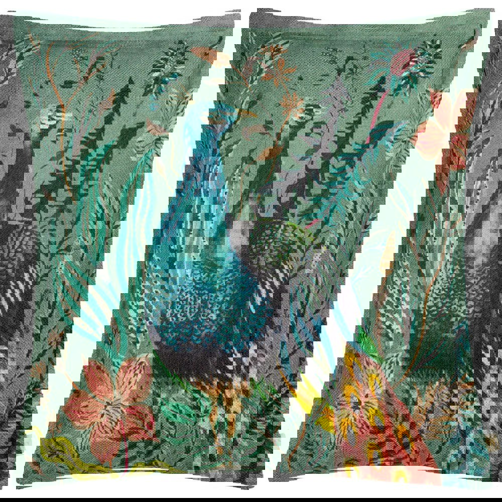 Wylder Holland Park Peacock Cushion Cover - Teal