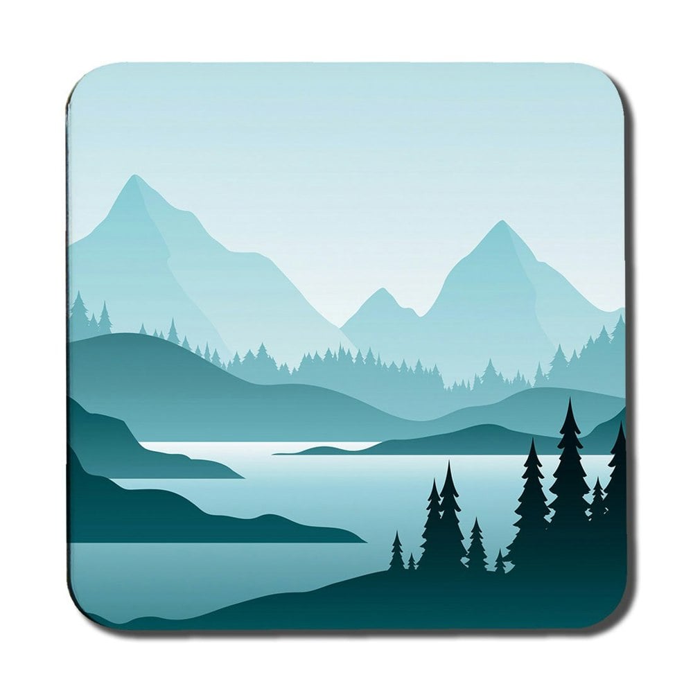 Benjamin Tate Design abstract mountain landscape (Coaster)
