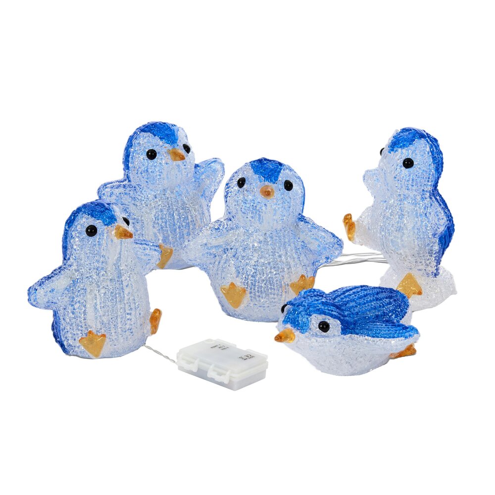 MySmartBuy InLit Ice Penguins - Set of 5