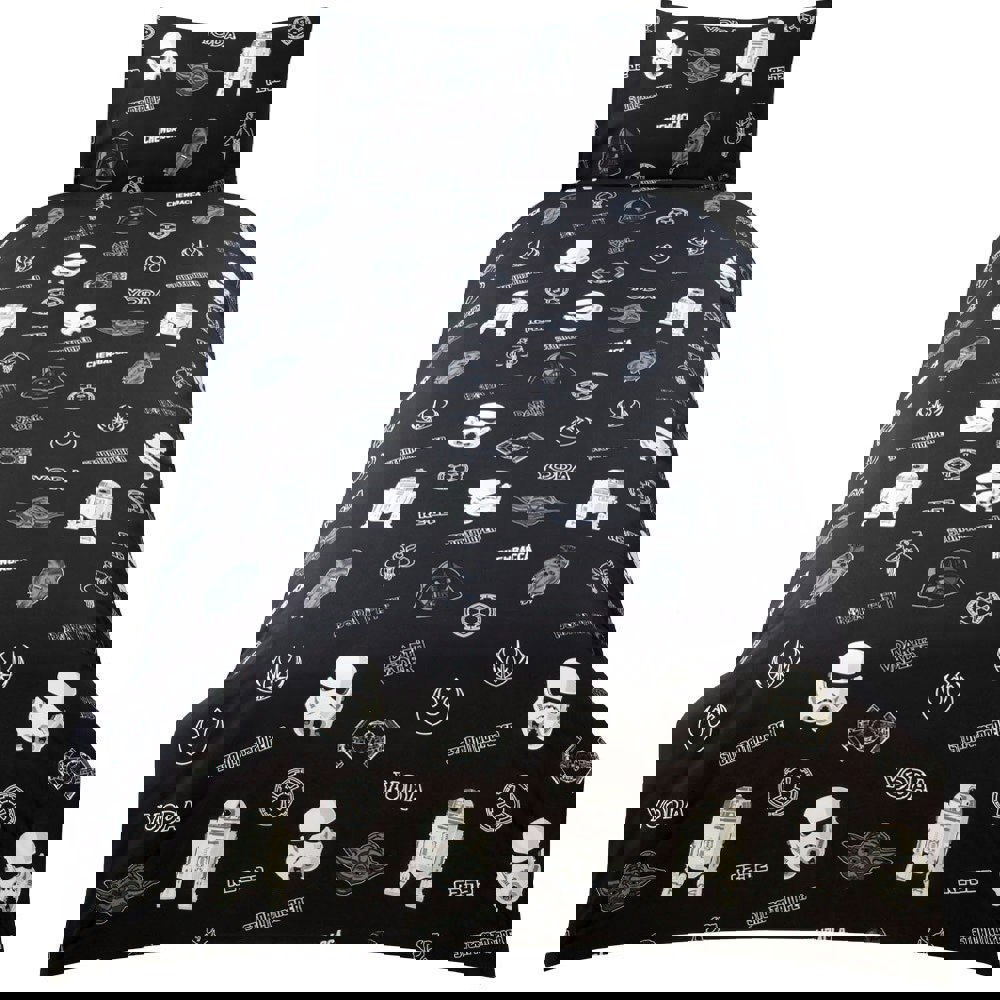Star Wars Dark Side Duvet Set - Black/White/Blue