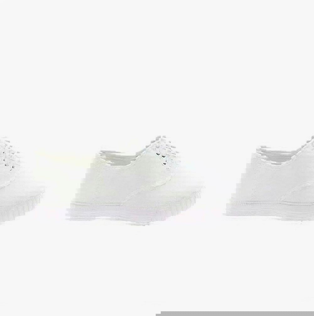 DEK White Canvas Junior Lace Plimsoll