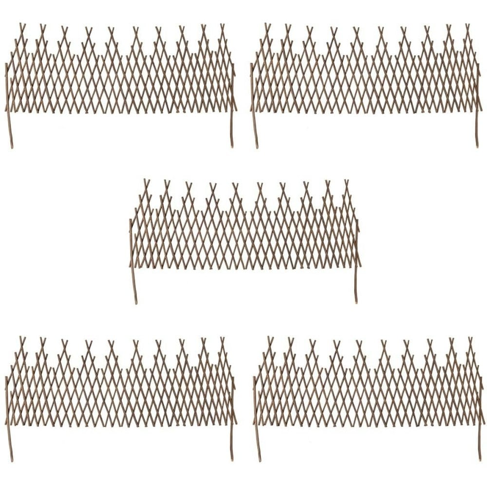 Berkfield Willow Trellis Fence 5 pcs