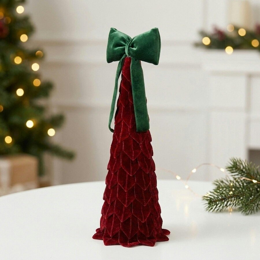 Garden Greatness Flocked Bow Christmas Tree Ornament