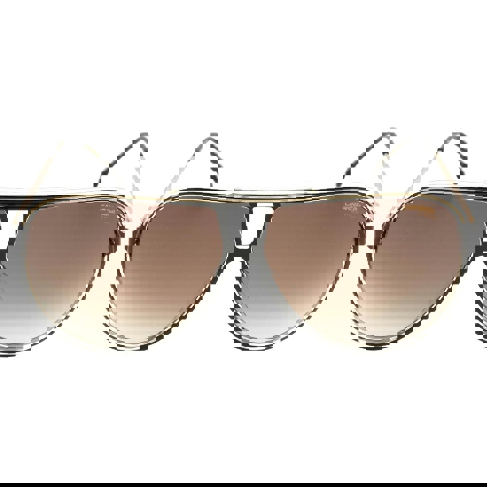 Carrera Brown Gradient Lens Black Detail Gold Sunglasses One Size