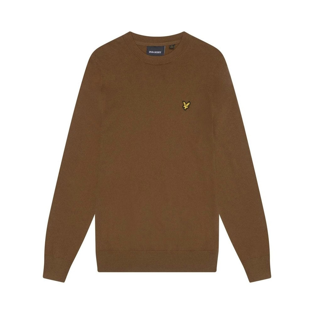 Lyle & Scott Mens Cotton Merino Crew Neck Jumper - Wild Nettle