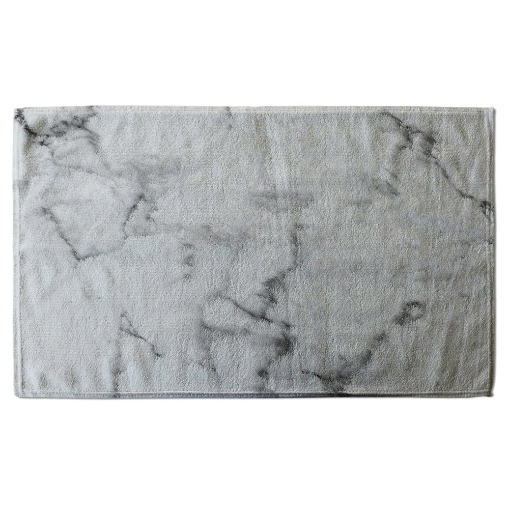 Benjamin Tate Design White Marble Texture (Bath Towel)