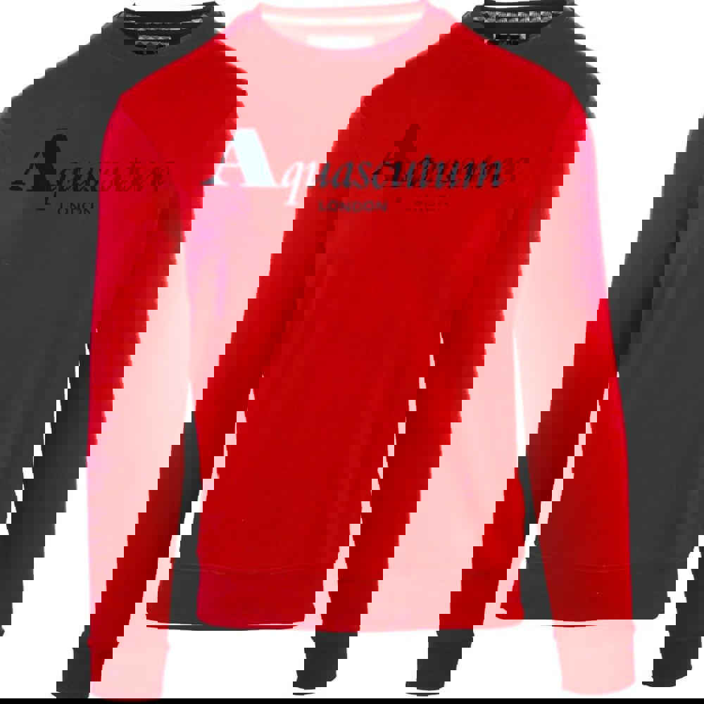 Aquascutum Bold London Logo Sweatshirt - Red
