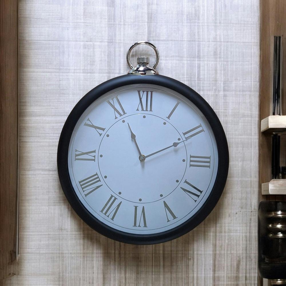 Sil Vintage Pocket Fob Watch Style Wall Clock