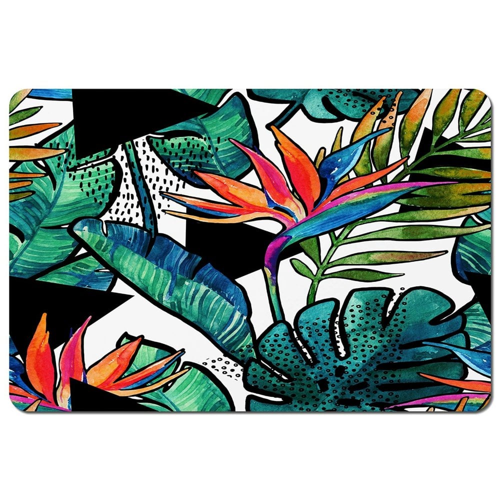 Benjamin Tate Design tropical leaves and flowers with contour (Placemat)