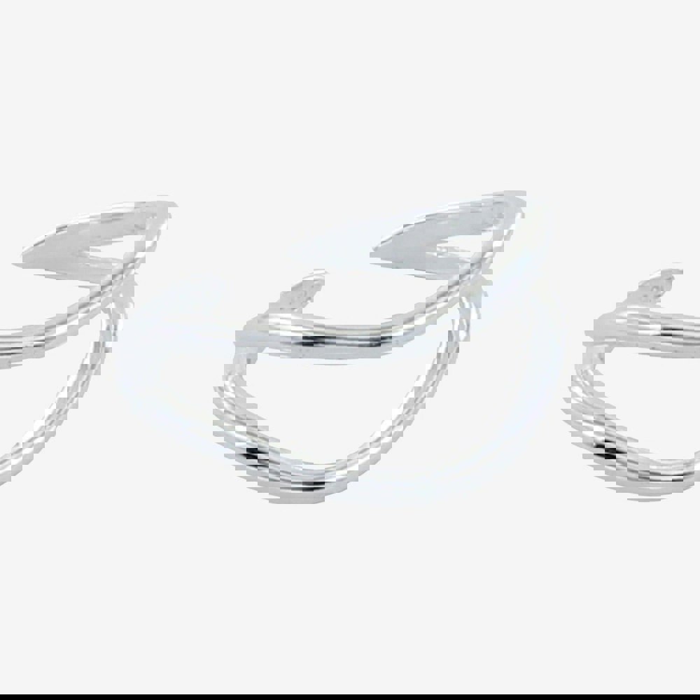 Sterling Silver Two Line Wave Adjustable Ring - Reeves & Reeves