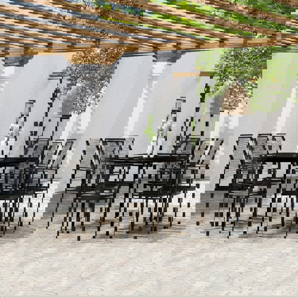 Berkfield 9 Piece Garden Dining Set Black