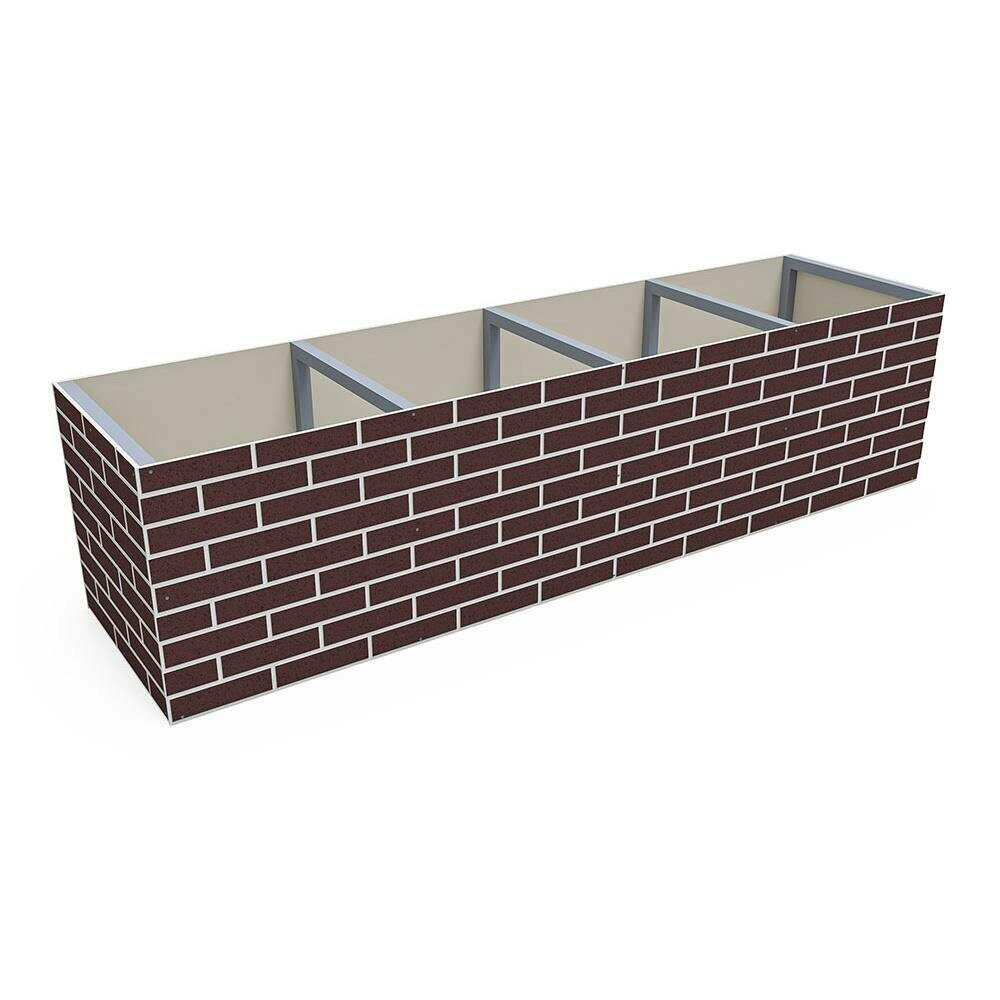 Dunster House Brick Effect Garden Bed Planter 2400mm x 600mm x 600mm
