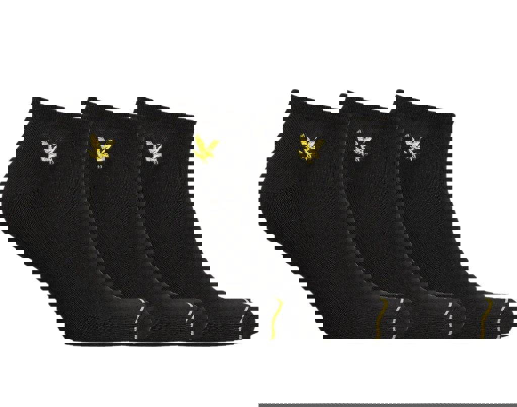 Lyle & ScottSocks 3 - pack3 - Pack Ross Trainer Socks, BlackBoxers - and - Briefs.net