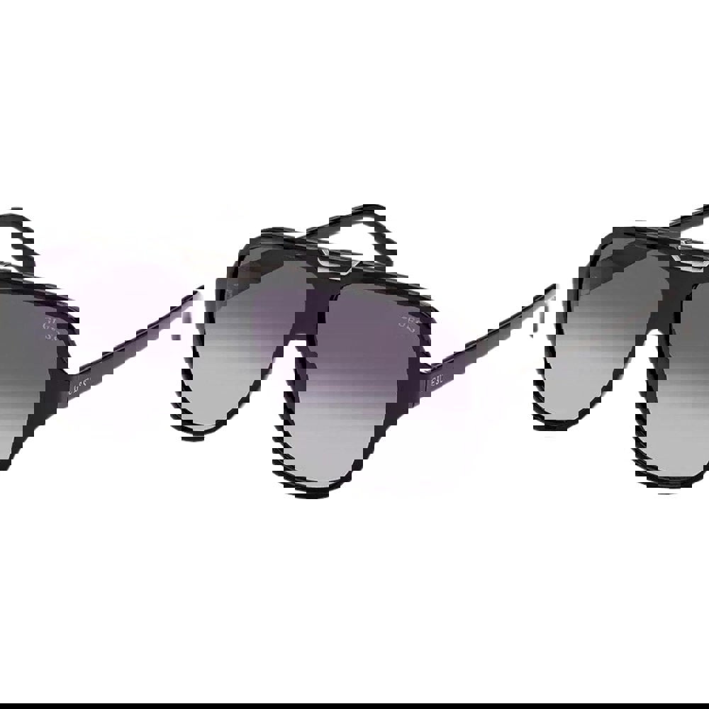 Guess Gradient Smoke Lensed Shiny Black Sunglasses