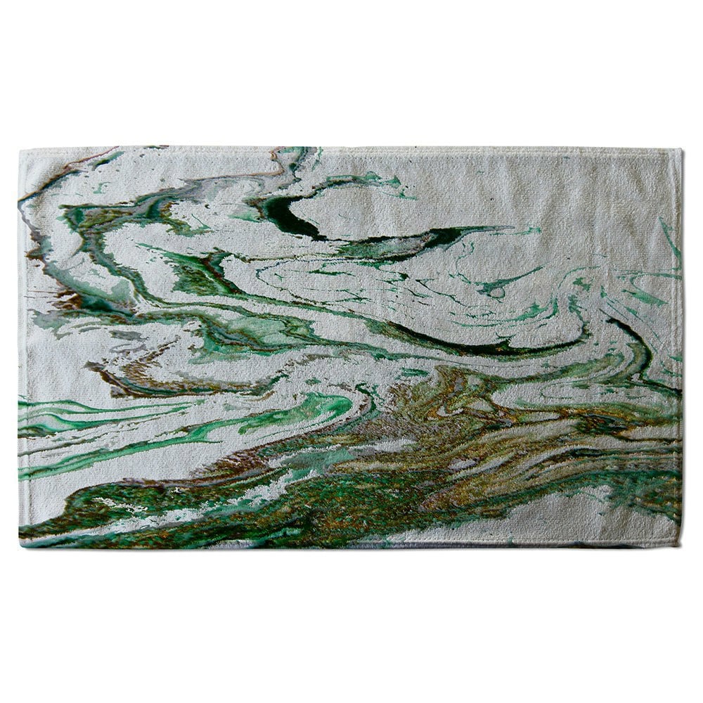 Benjamin Tate Design Green & Gold Marble (Bath Towel)