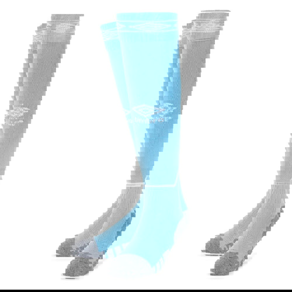 Umbro Childrens/Kids Diamond Football Socks - Sky Blue/White