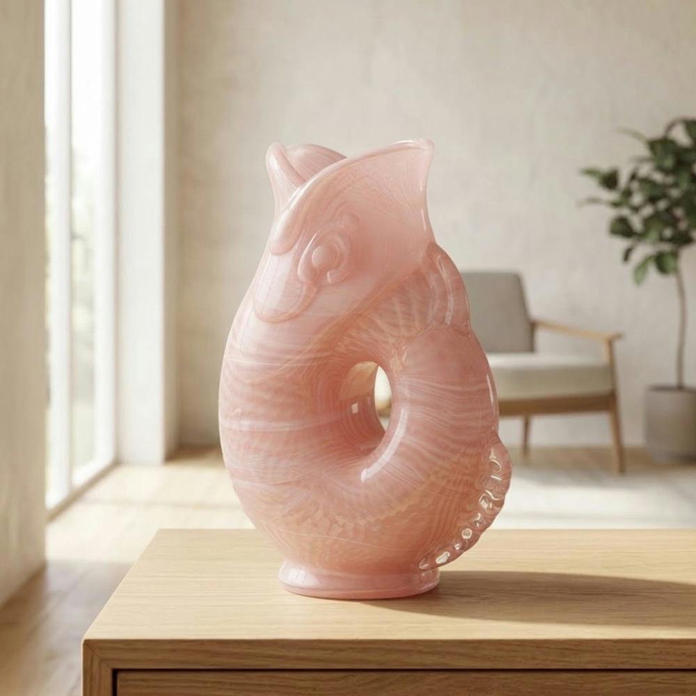 Garden Greatness Ocean Pink Sculptural Fish Vase
