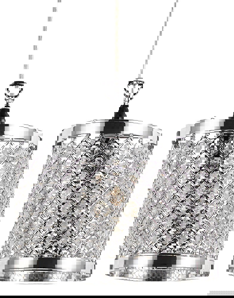 Modern Sparkly Ceiling Pendant Light Shade with Clear Beads Image 1