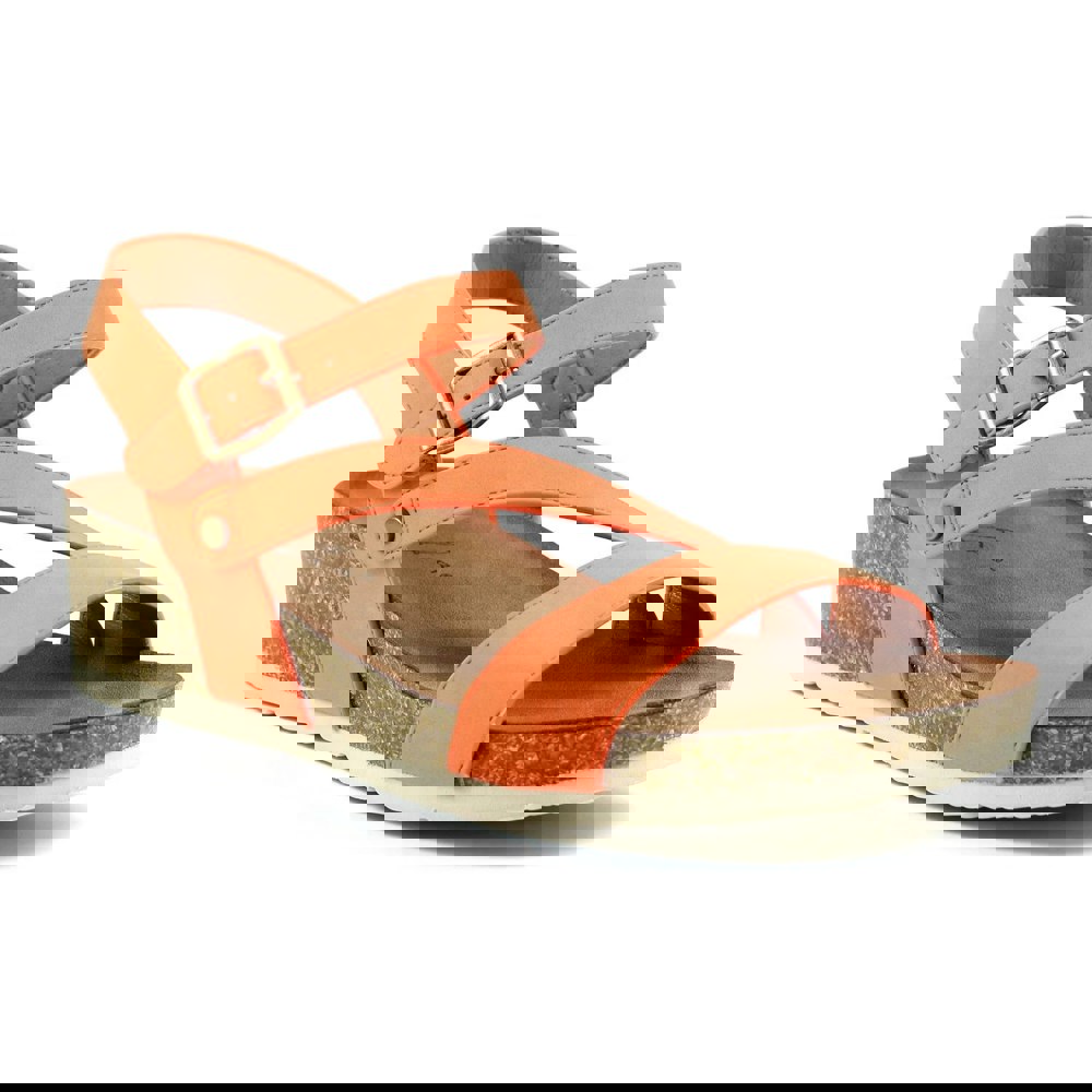 Lunar Women's Cluster Wedge Sandals - Orange