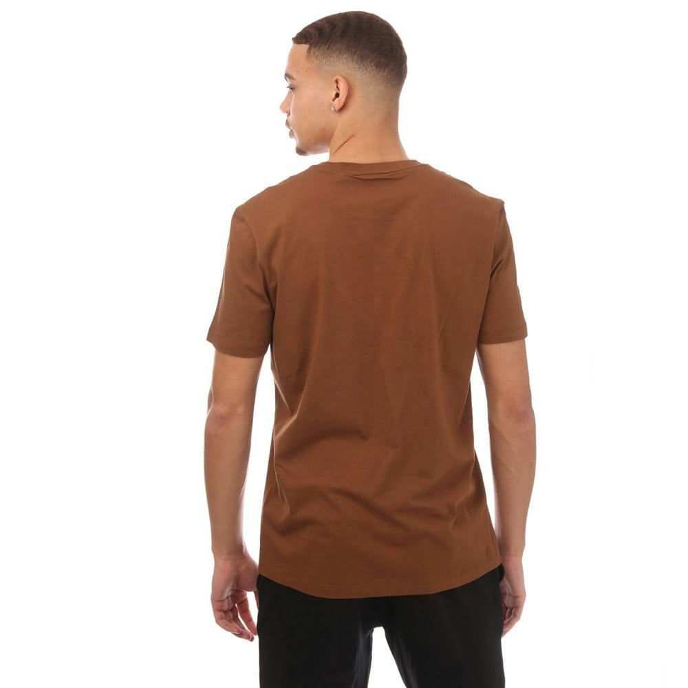 Hugo Mens Logo Regular T-Shirt - Brown