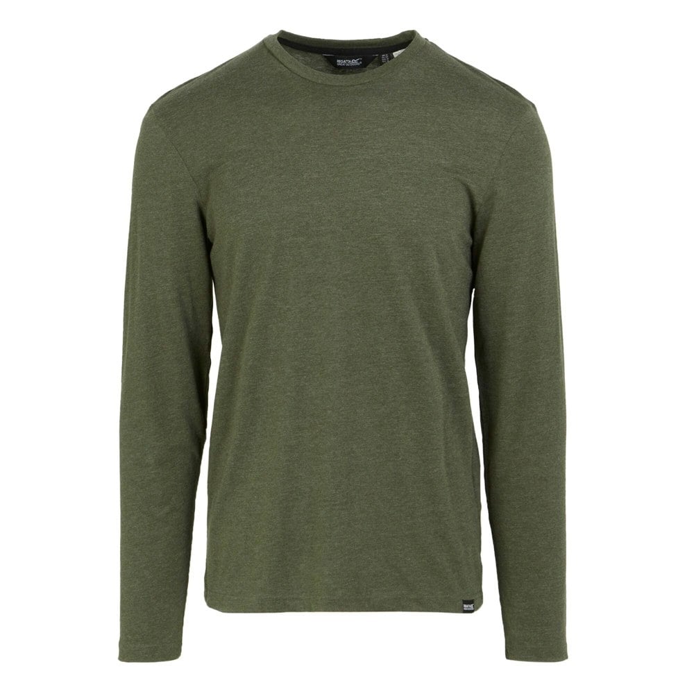 Regatta Mens Maylow Plain T-Shirt - Dark Khaki Marl