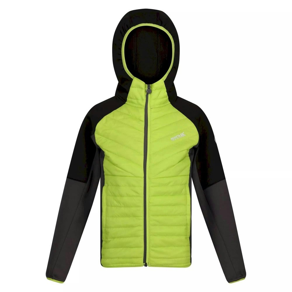 Regatta Childrens/Kids Kielder Hybrid VI Jacket - Bright Kiwi/Dark Grey