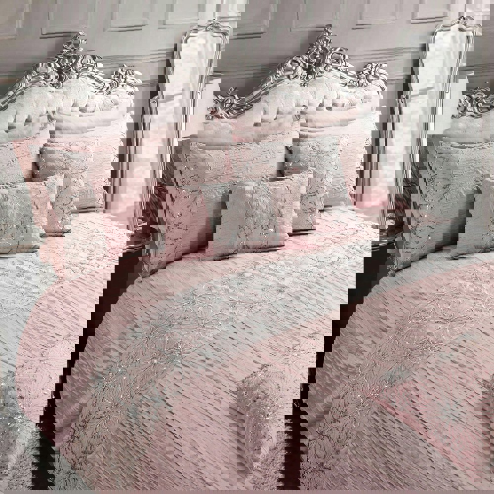 Intimates Marini Crinkle Sequin Pleated Duvet Cover & Pillowcase Set