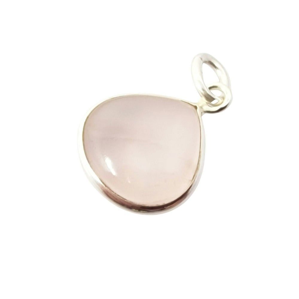 Sterling Silver Rose Quartz Pendant Charm