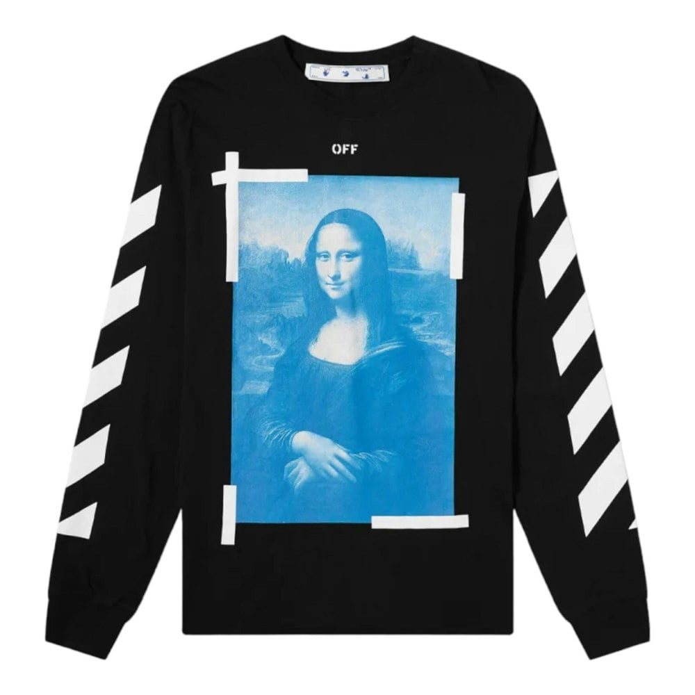 OFF-WHITE Long Sleeve Blue Mona Lisa Arrow T-Shirt - Supplied LuxuryOff-White