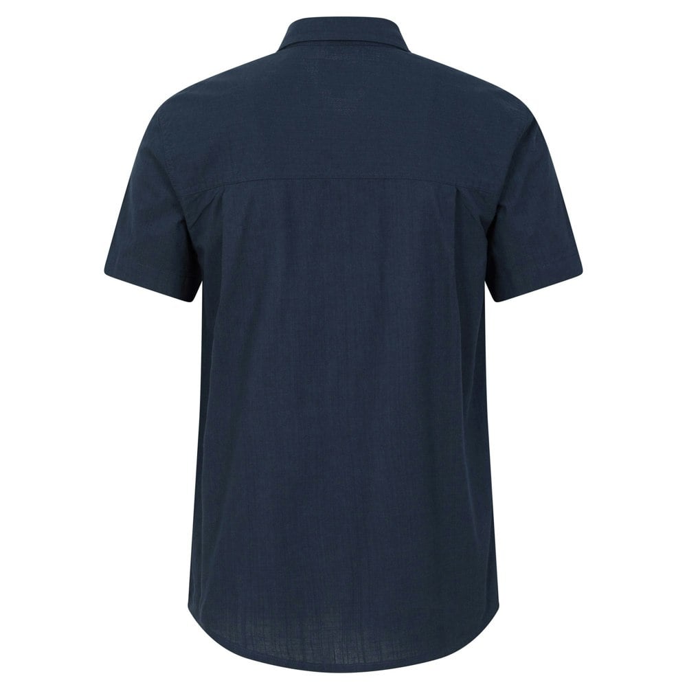 Mountain Warehouse Mens Coconut Textured Slub Short-Sleeved Shirt (Pack of 2) - Dark Blue/White