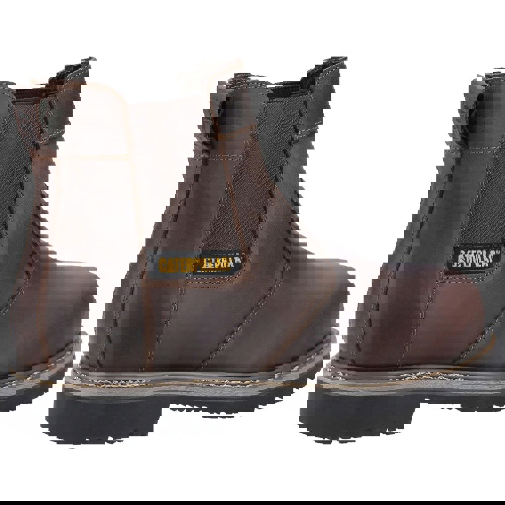 Caterpillar Mens Powerplant Dealer Leather Safety Boots - Brown