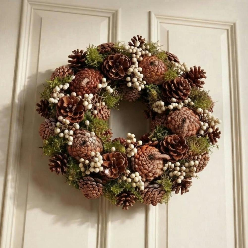 Garden Greatness Autumnal Colour Cone Door Wreath