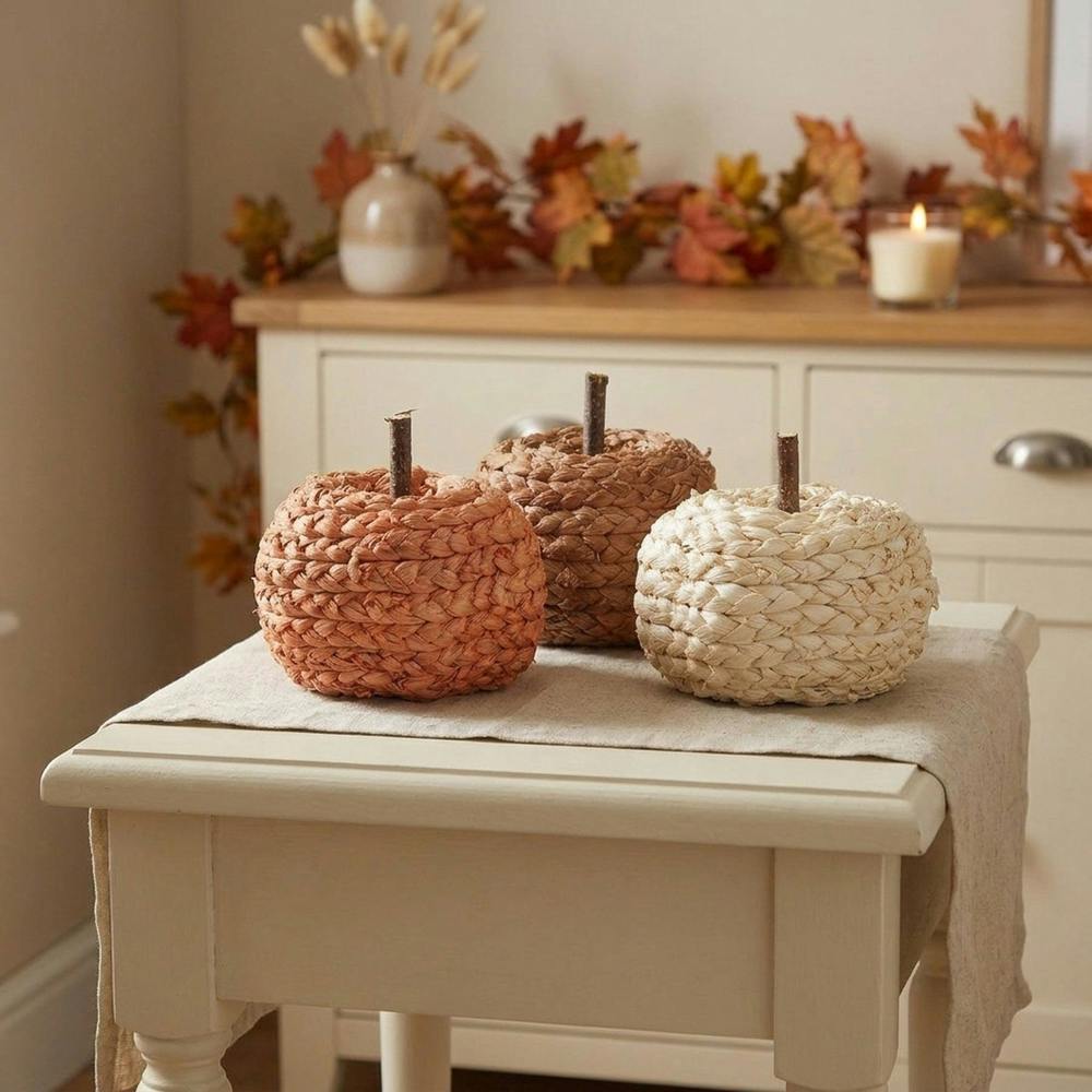 Garden Greatness 3 Pack Autumnal Decorative Pumpkin Set