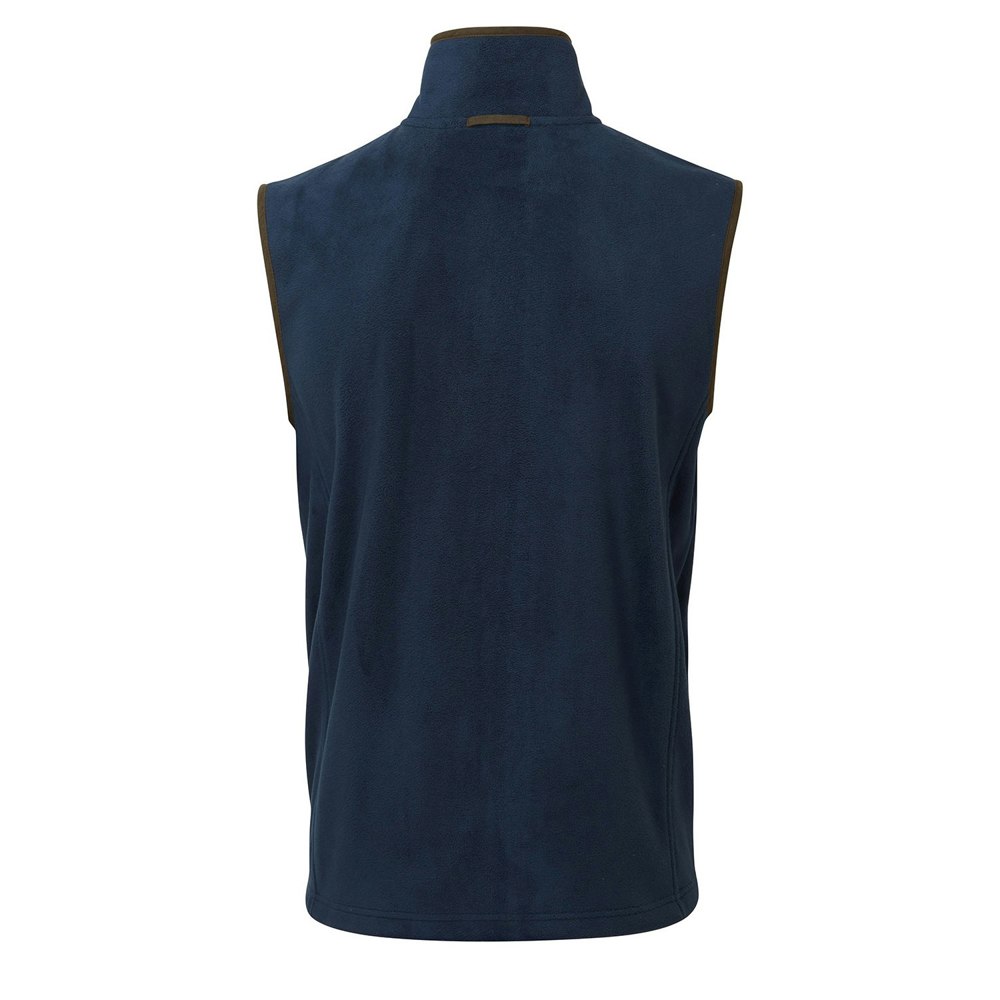Premier Mens Artisan Fleece Gilet - Navy/Brown