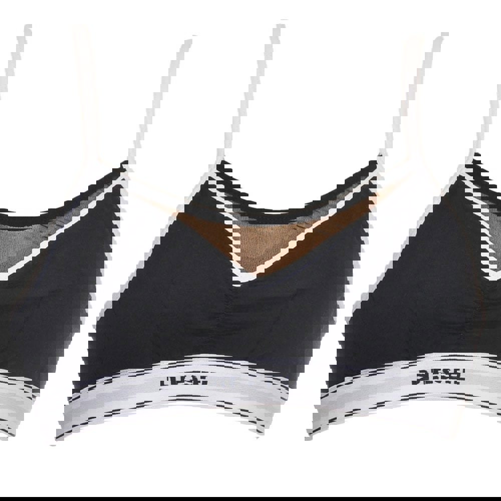 Diesel LAVY Cotton Bralette, Black
