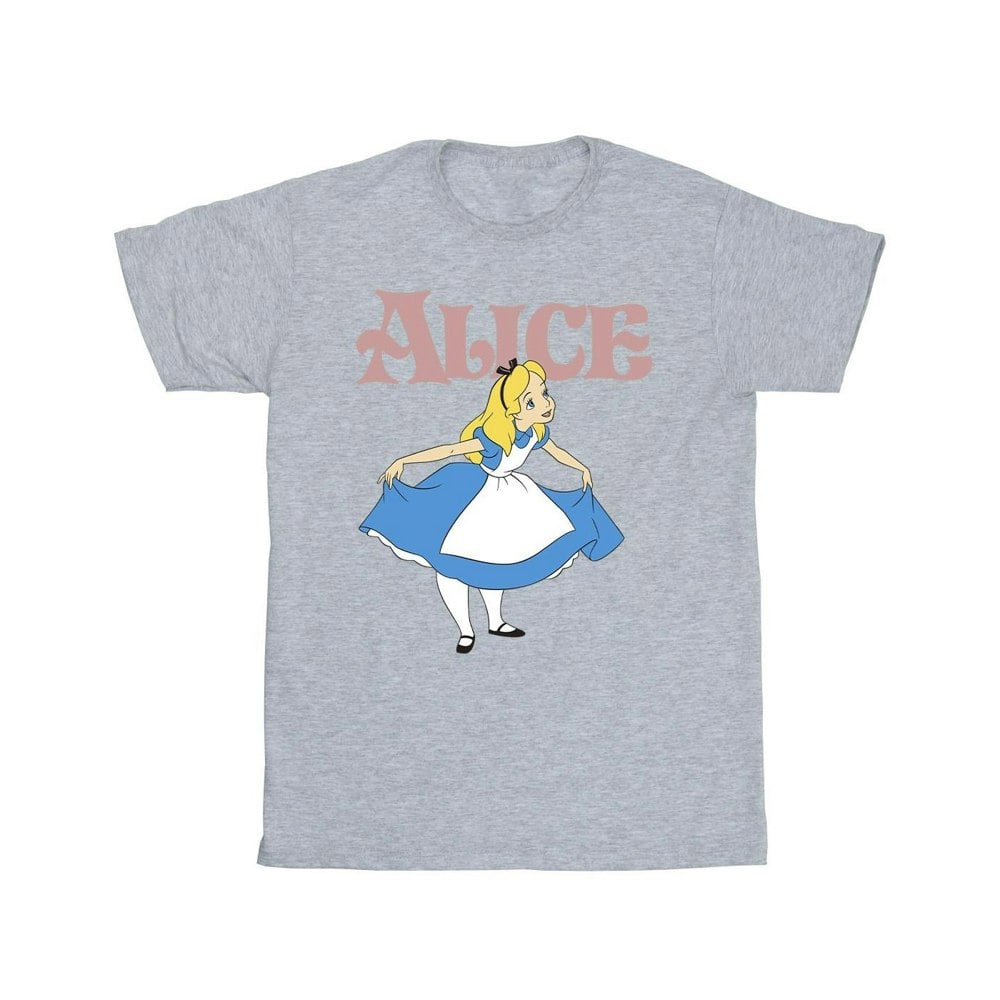 Disney Mens Alice In Wonderland Take A Bow T-Shirt - Sports Grey