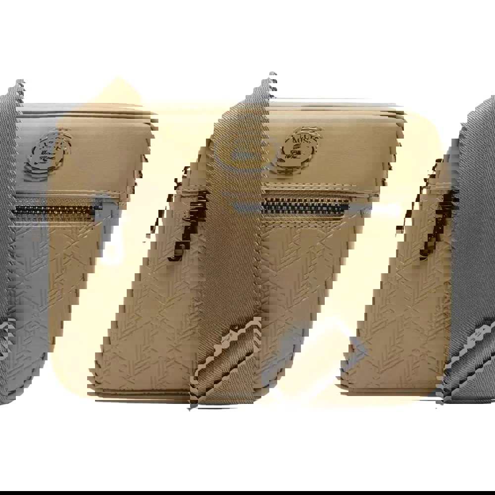 Lacoste Nomogramme Leather Reporter Bag - Beige