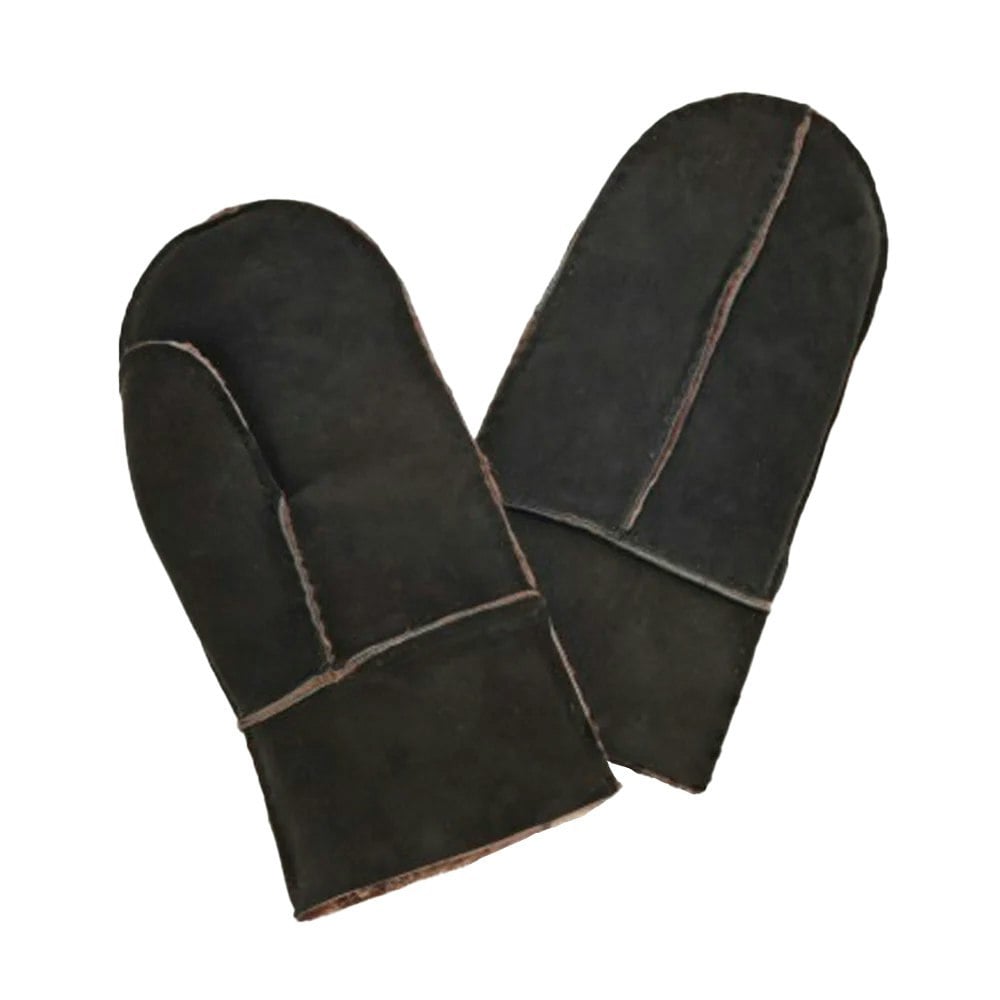 Eastern Counties Leather Womens/Ladies Sheepskin Split Seam Mittens - Dark