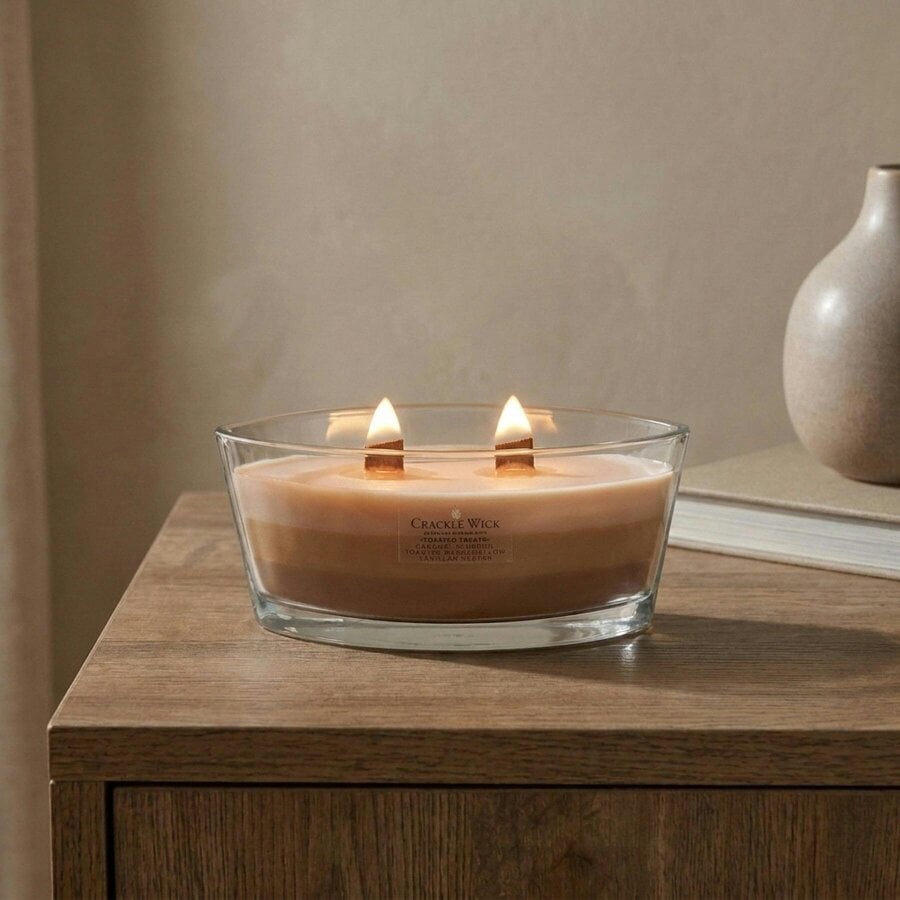 Garden Greatness Crackle Wick Crackling Wooden Wick Toasted Treats Candle