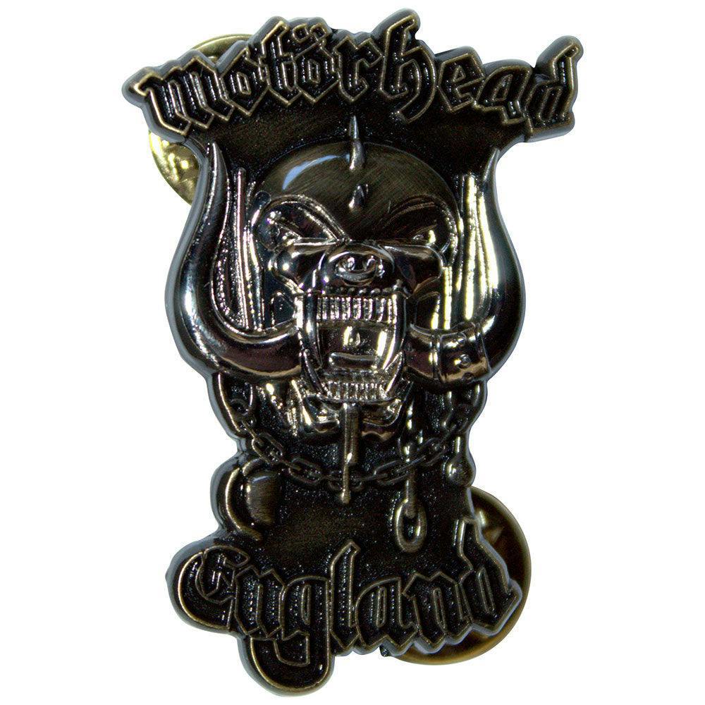 Motorhead England Gold Pin Badge