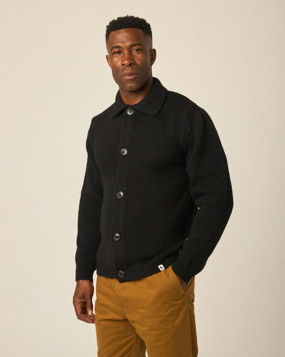 Peregrine Clothing Bristol Knitted Shacket - Black
