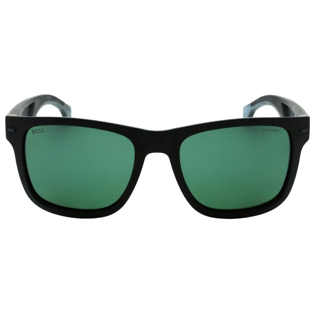 Hugo Boss Green Polarized HC OL Lens Matte Black Sunglasses