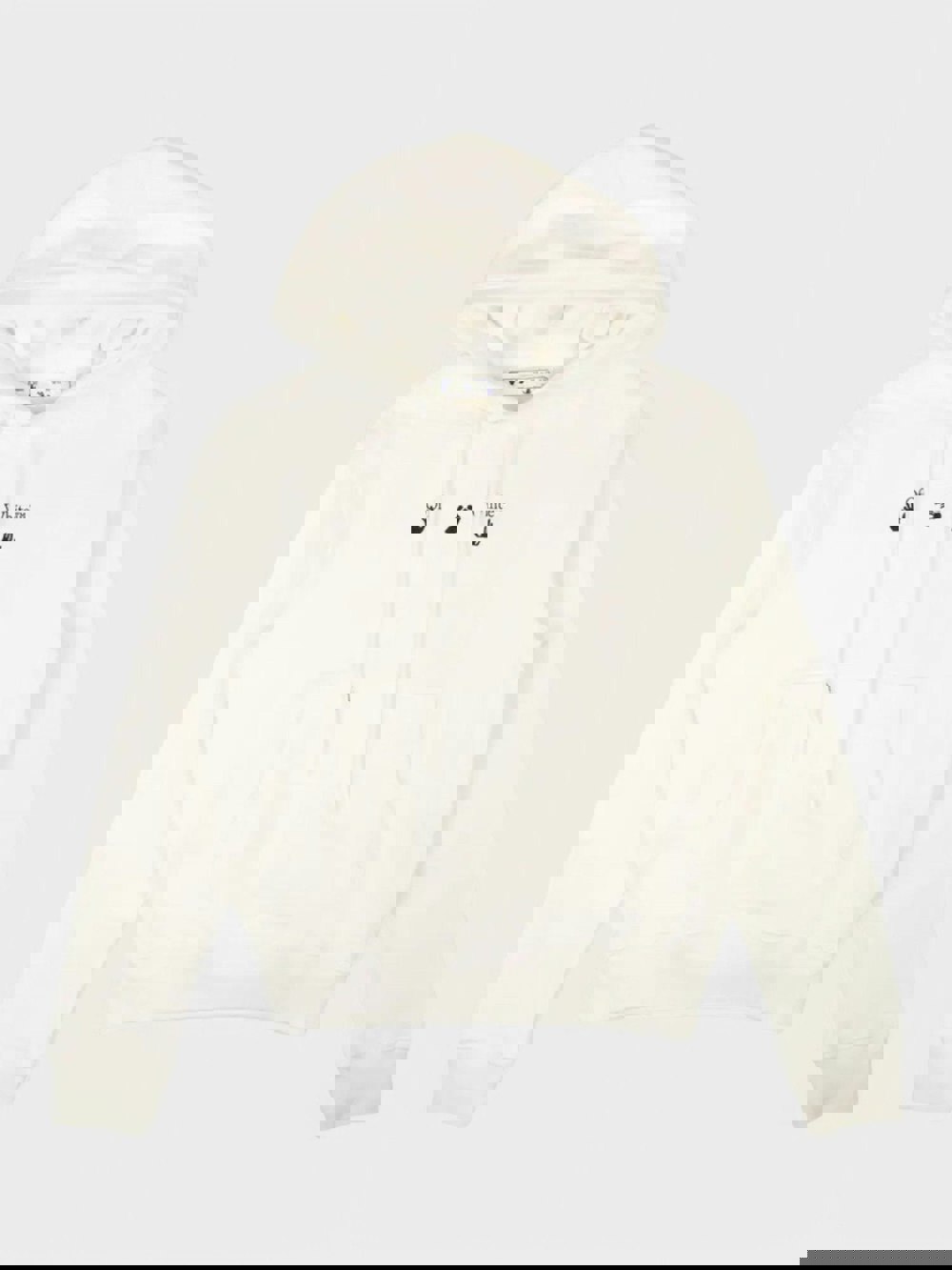 Off - White Marker Flatlock Slim Hoodie 'White' - Supplied FashionOff White