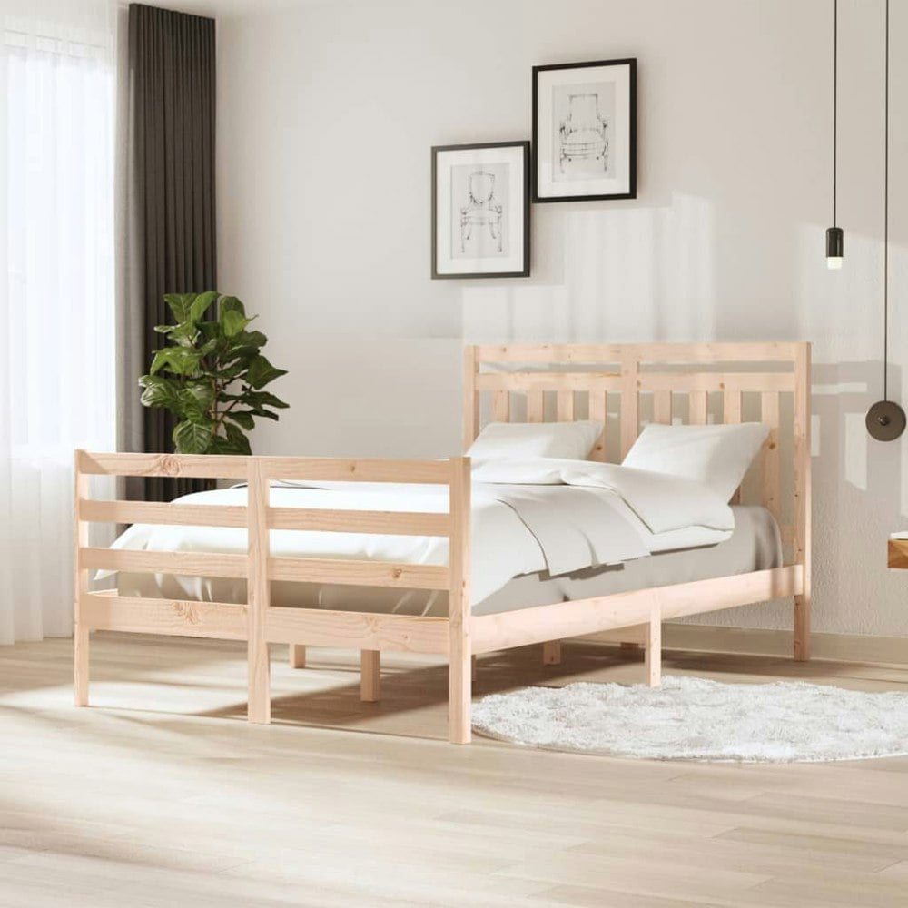 Berkfield Bed Frame 120x190 cm Small Double Solid Wood