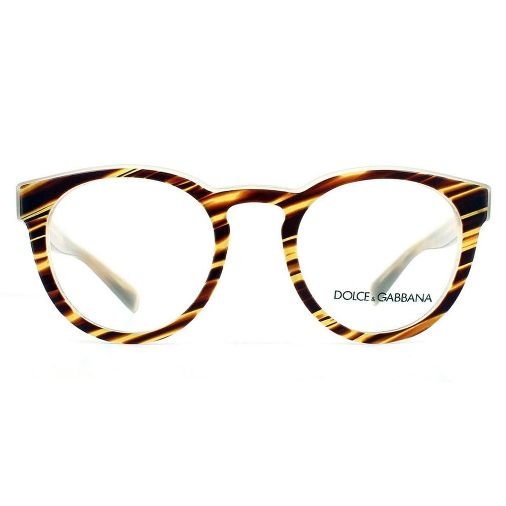 Dolce and Gabbana Glasses Frames 3251 3052 Striped Honey Men 49mm
