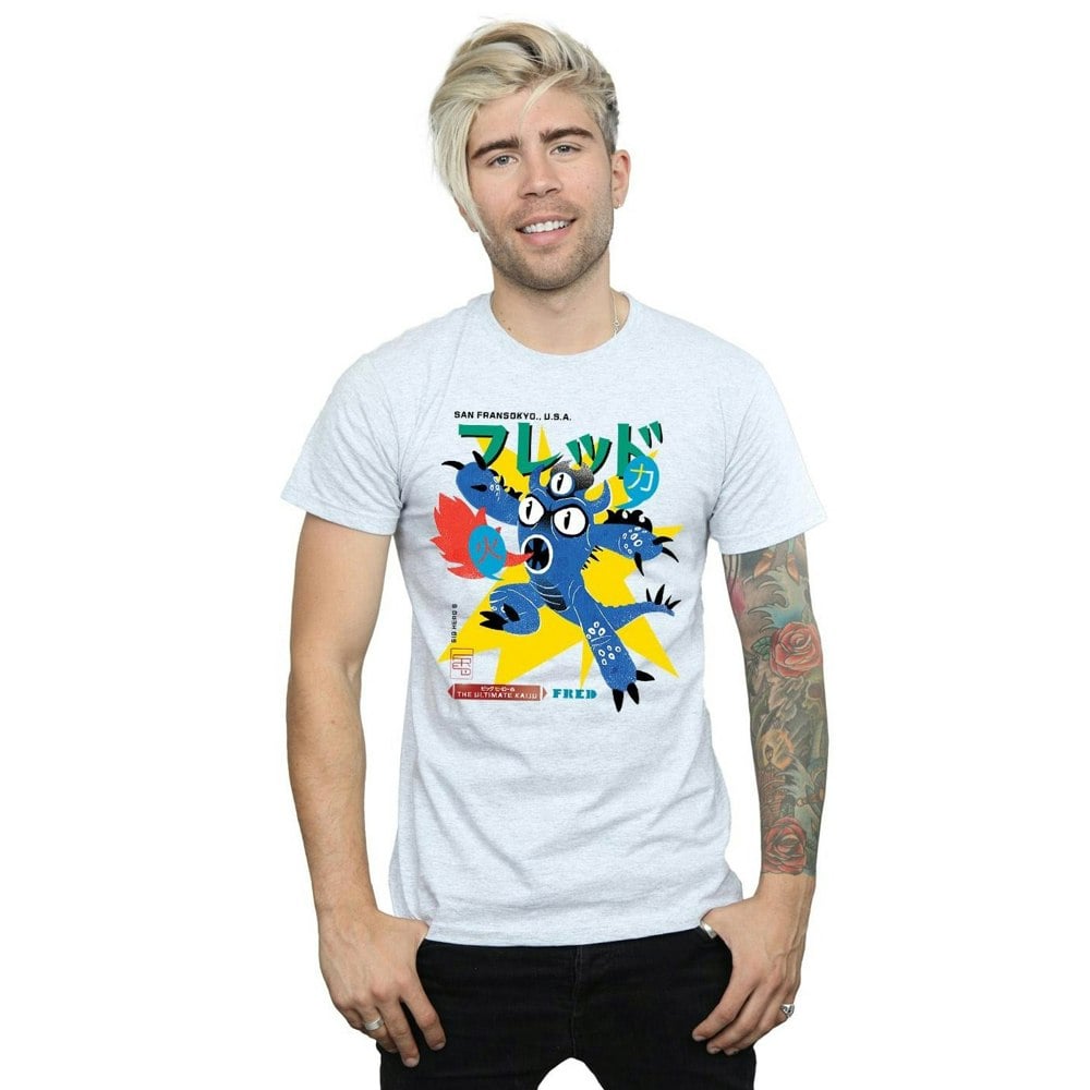Disney Mens Big Hero 6 Fred Ultimate Kaiju T-Shirt - Sports Grey